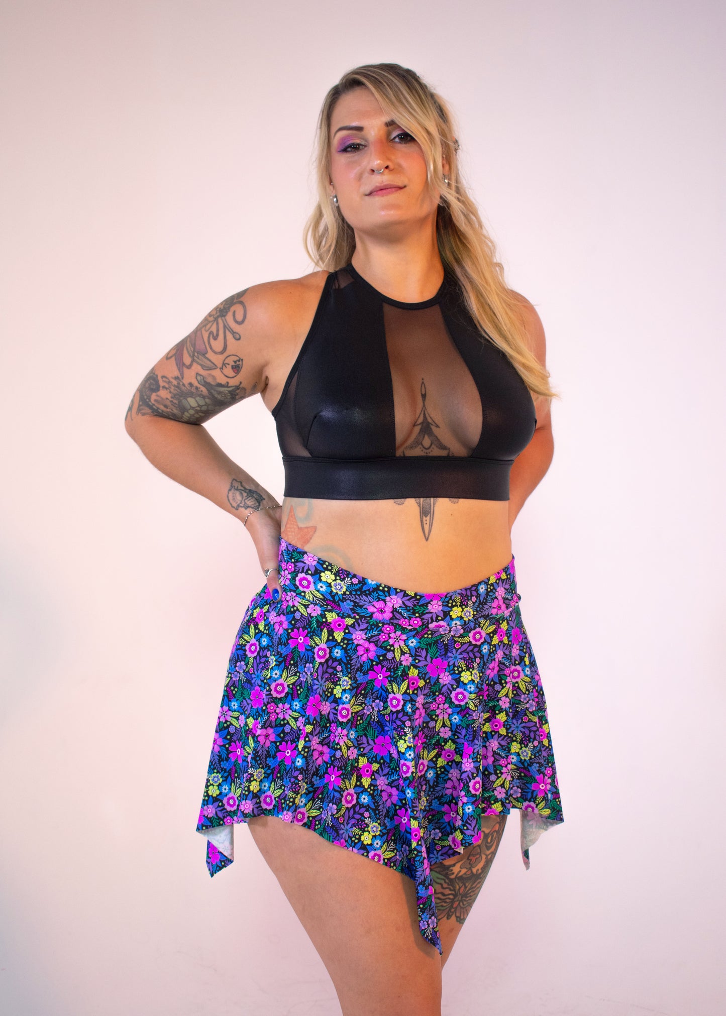 Mars Remix Skirt in Midnight Meadow