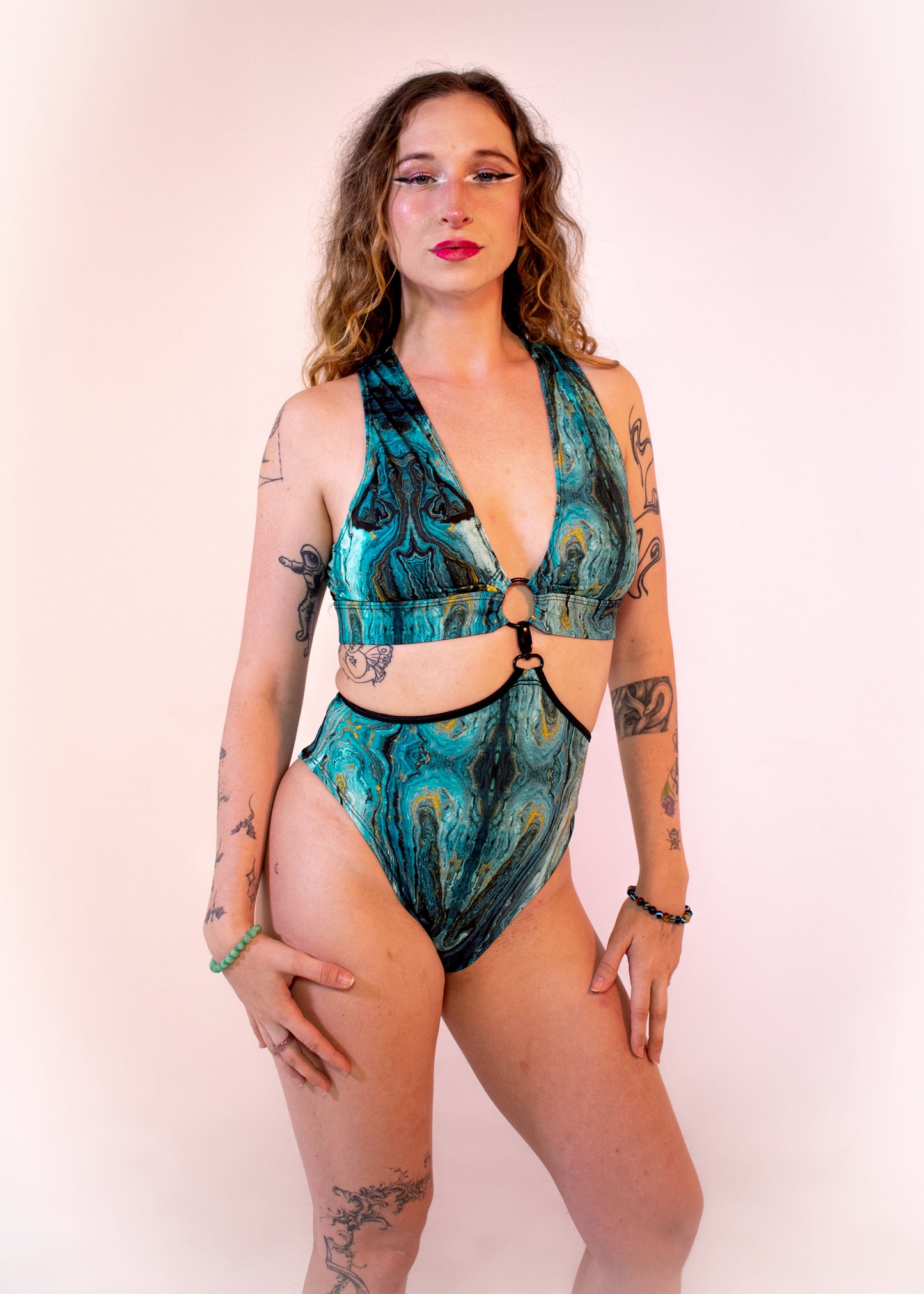 Ready-Diva-One Bodysuit in Aquamarine Geode