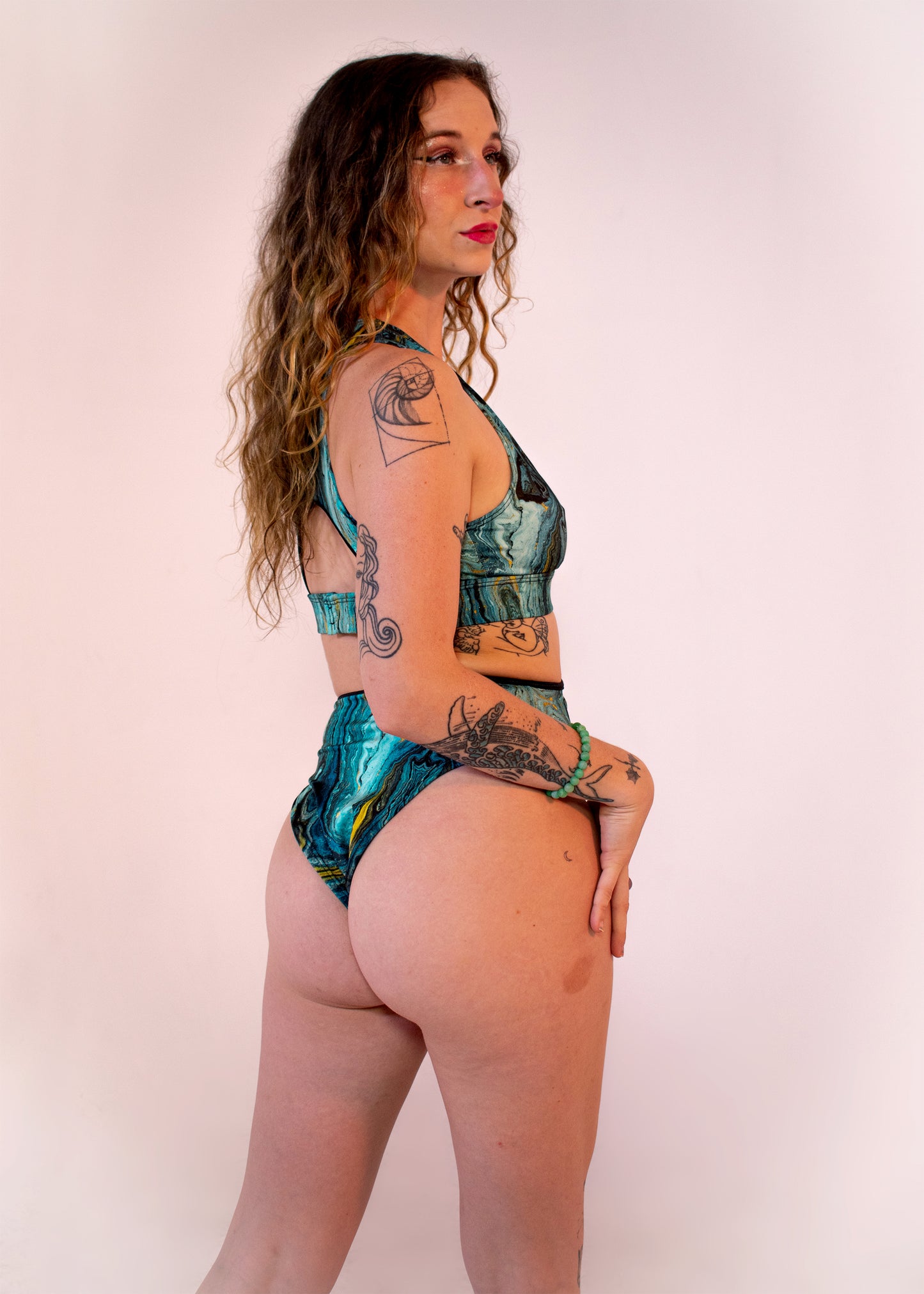Ready-Diva-One Bodysuit in Aquamarine Geode