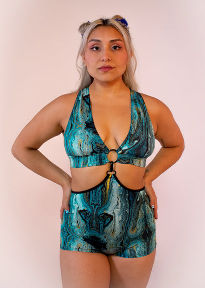 Ready-Diva-One Romper in Aquamarine Geode