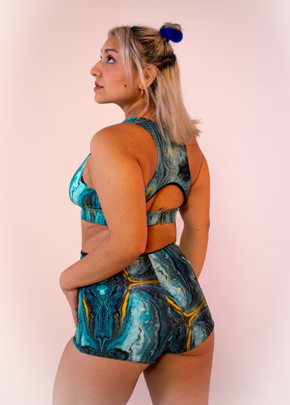 Ready-Diva-One Romper in Aquamarine Geode