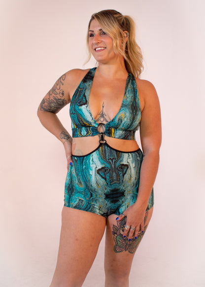 Ready-Diva-One Romper in Aquamarine Geode